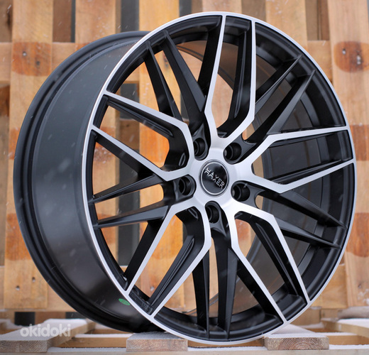R19x8.5  5X114.3  ET  40  73.1  HX035  (B5902)  Black Polished Half Matt (MBHM)  For HAXER  (P2+K4)