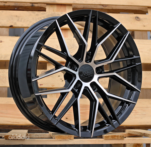 R17x7.5  5X120  ET  34  72.6  HX035  (FBX005)  Black Polished (MB)  For HAXER  (P1)  (HYBRID FORGED)
