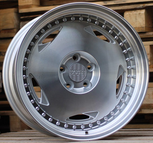 R16x9  4X100  ET  20  73.1  HX029  Polished Silver+Polished Lip (MSPL)  For HAXER  (K7)  (Rear+Front) (1 foto / 1)