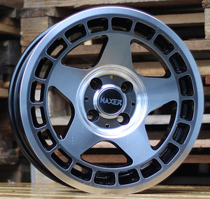 R15x7  4X100  ET  25  73.1  HX026  Black Polished (MB)  For HAXER  (L6) (1 foto / 1)