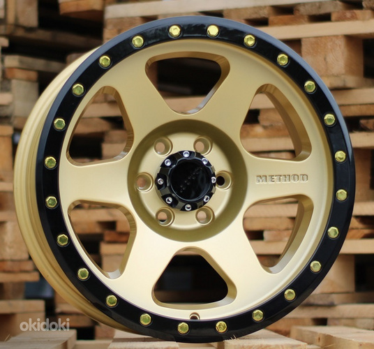 R17x9  6X120  ET  0  66.9  H6001  Gold+Polished (YP)  For 4X4  (P1)