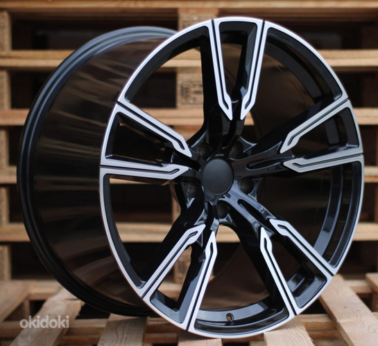 R22x10.5  5X112  ET  43  66.6  H5033  (A5552)  Black Polished (MB)  For BMW  (P)  (Rear+Front X5/X6)