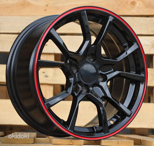 R15x7  4X100  ET  35  73.1  G1001  Black+Red Line (BR)  For AUD  (K3)