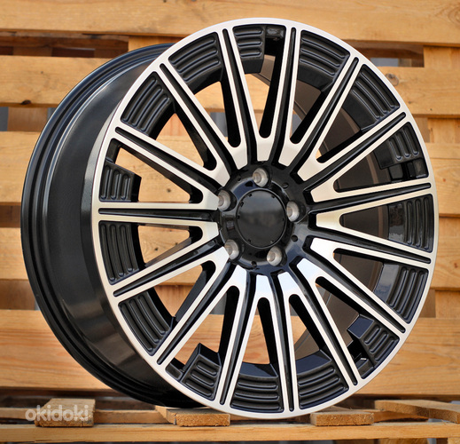 R19x8.5  5X112  ET  43  66.5  FLB005  Black Polished (MB)  For MER  (P1)  (HYBRID FORGED Front+Rear New Model)