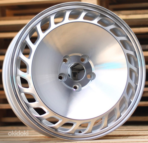 R17x7.5  5X112  ET  35  66.6  FLG34  Polished Silver+Polished Lip (MSPL)  For RACIN  (K4)  (Style ROTIFORM)