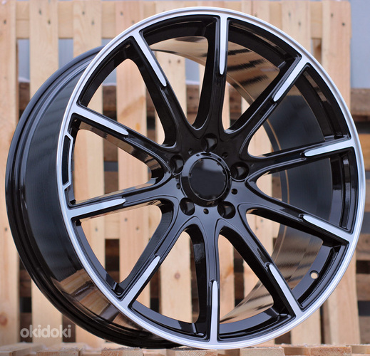 R18x8  5X112  ET  40  66.6  FE236  (IN01016F)  Black Polished (MB)  For MER  (Z6)  (HYBRID FORGED BRABUS Style)