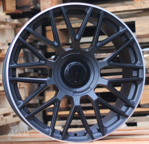 R19x9.5  5X112  ET  35  66.6  FE230  (IN1118)  Black+Polished Lip (BLPL)  For MER  (P1)  (Satin Black Machined Lip Rear+Front)