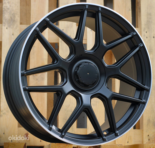R19x8  5X112  ET  38  66.6  FE195  Black Half Matt+Polished Lip (BLHMPL)  For MER  (Z5)  (GLC Class (Rear+Front))