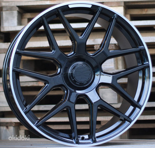 R20x8.5  5X112  ET  45  66.6  FE115  (HE762)  Black+Polished Lip (BLPL)  For MER  (P1)