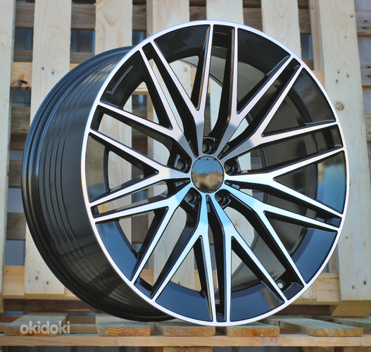 R22x11.5  5X112  ET  53  66.6  FBX387  Black Polished (MB)  For MER  (K3)  (HYBRID FORGED Rear+Front)