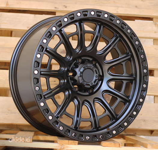 R20x9  6X139.7  ET  0  110.1  FBX134  Black Matt (BM)  For 4X4  (K3)  (HYBRID FORGED MB+Silver Rivets)