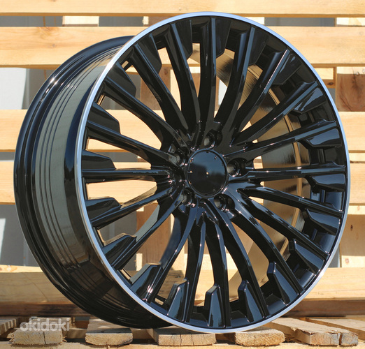 R19x9.5  5X112  ET  51  66.6  FBX132  Black+Polished Lip (BLPL)  For MER  (P2)  (HYBRID FORGED Rear+Front)