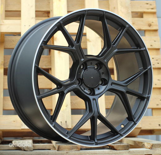 R20x8.5  5X112  ET  40  66.6  FBX120  Satin Black+Silver Lip (SBSL)  For MER  (Z5)  (HYBRID FORGED Front+Rear)