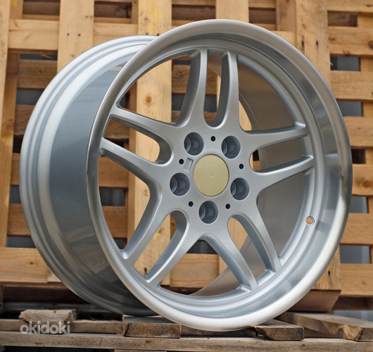 R18x8  5X120  ET  13  74.1  FBX121  (B2055-FF)  Silver+Polished Lip (SP)  For BMW  (Z3)  (HYBRID FORGED Rear+Front)