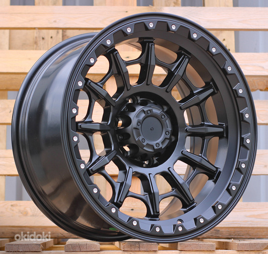 R18x9  6X139.7  ET  0  110.1  FBX099  Black Polished (MB)  For 4X4  (K3)  (HYBRID FORGED + Silver Rivets)