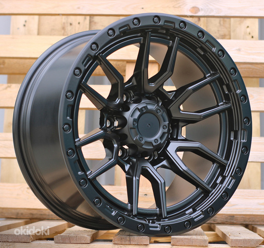 R17x9  6X139.7  ET  0  110.1  FBX109  Black Matt (BM)  For 4X4  (K3)  (HYBRID FORGED + Silver Rivets)