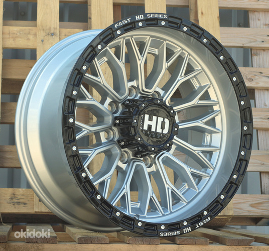 R20x10  8X180  ET  0  124.3  D1973  Silver+Black (SIBL)  For 4X4  (K3)