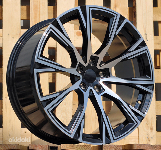 R20x9.5  5X112  ET  40  66.6  D1130  Black Polished (MB)  For BMW  (K7)  (Rear+Front)