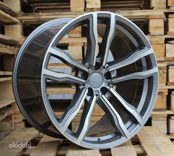 R21x10.5  5X120  ET  45  74.1  BY588  (DLJ588)  Grey Polished+Powder Coating (MGPC)  For BMW  (P1)  ())