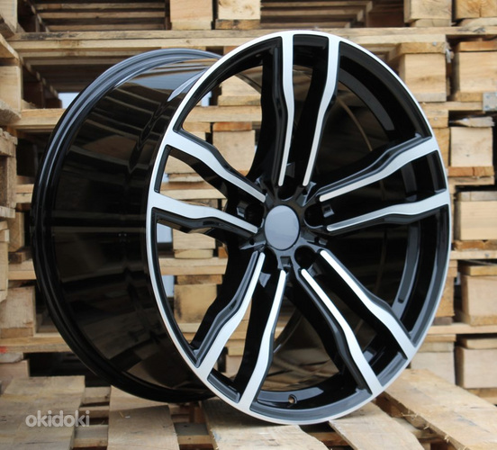 R21x10.5  5X120  ET  45  74.1  BY588  (DLJ588)  Black Polished (MB)  For BMW  (Z2+Z4)  (Rear+Front)