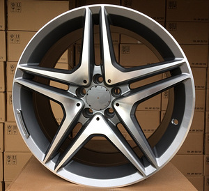 R19x8.5  5X112  ET  35  66.6  BY496  Grey Polished+Powder Coating (MGPC)  For MER  (P)  (Rear+Front) (1 foto / 1)