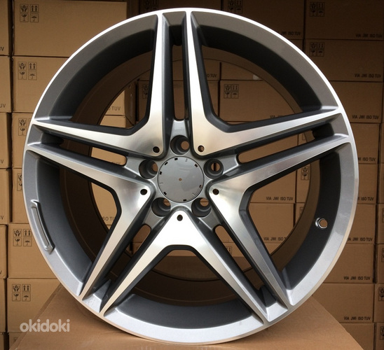 R19x8.5  5X112  ET  35  66.6  BY496  Grey Polished+Powder Coating (MGPC)  For MER  (P)  (Rear+Front)