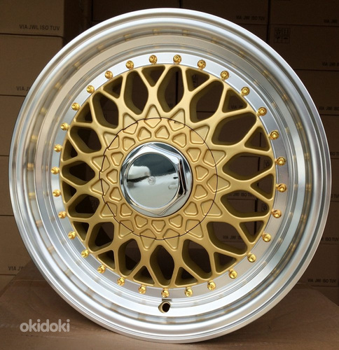 R13x6  8X100/108  ET  30  67.1  BY479  (LU247)  Gold+Polished (YP)  For RACIN