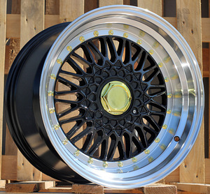 R14x6.5  4X100  ET  35  73.1  BY479  (BK5616)  Black+Polished Lip (BLPL)  For RACIN  (R)  (BBS Style) (1 foto / 1)