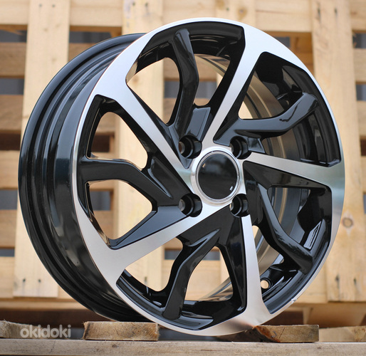 R14x5.5  4X100  ET  43  54.1  BY2477  Black Polished (MB)  For TOYOT