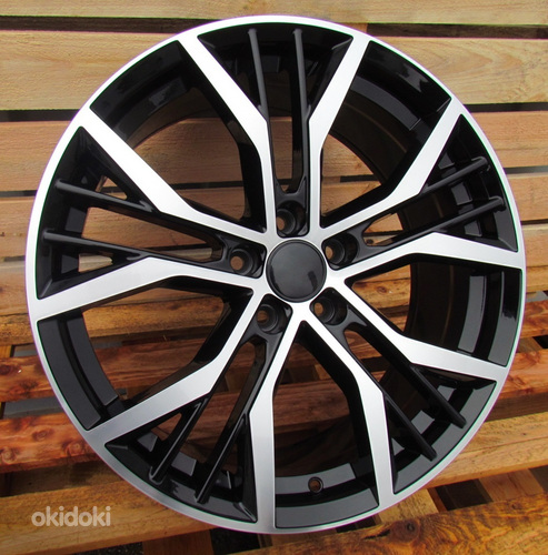 R16x7  5X112  ET  45  57.1  BK713  Black Polished+Powder Coating (MBPC)  For VW  (D4)