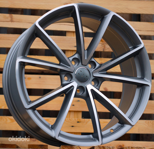 R18x8  5X112  ET  42  66.5  BK703  Grey Polished (MG)  For AUD  (Z7)