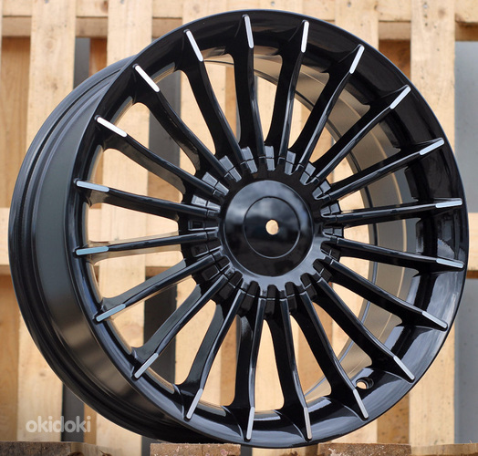 R17x8.5  5X120  ET  34  72.6  BK273  (XF961)  Black+Polished Lip (BLPL)  For BMW