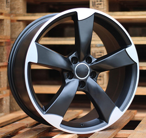 R18x8  5X112  ET  45  66.5  BK217  (BY939)  Black Polished Half Matt+Powder Coating (MBHMPC)  For AUD  (P) (1 foto / 1)
