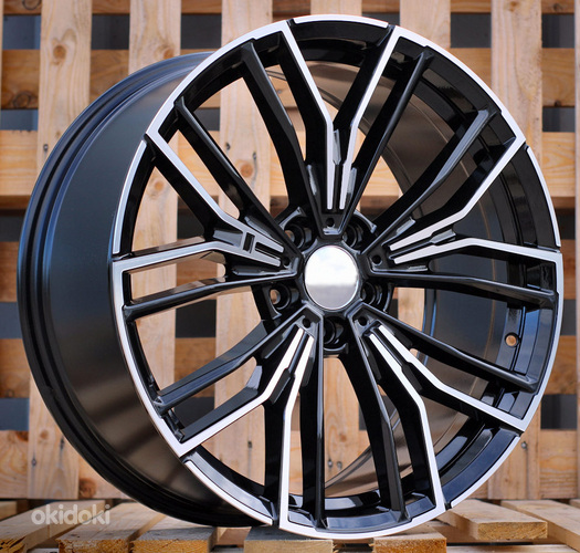 R20x8.5  5X112  ET  26  66.6  B5964  (IN5537)  Black Polished (MB)  For BMW  (A)  (New Model BMW 5 Front+Rear)