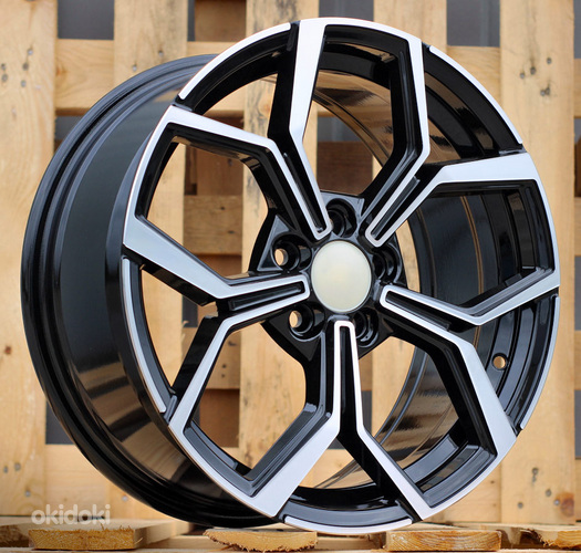 R17x7.5  5X100  ET  45  57.1  B5952  Black Polished (MB)  For VW  (P+K2+D2)  (New Model)