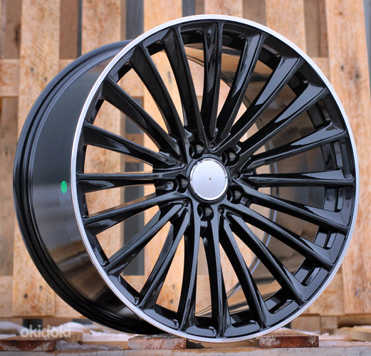 R18x8  5X112  ET  40  66.6  B5909  (FBX149/FL039)  Black+Polished Lip (BLPL)  For MER  (Z3)  (HYBRID FORGED)