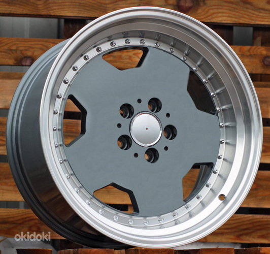 R18x9  5X112  ET  30  66.6  B5852  Graphite+Polished Lip (GRPL)  For MER  (K2+K4)  (MONOBLOCK Style Rear+Front)