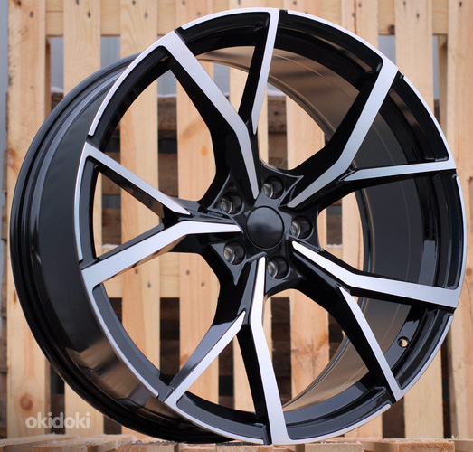 R17x7.5  5X112  ET  45  57.1  B5801  (FBX256)  Black Polished (MB)  For VW  (Z5)  (HYBRID FORGED)