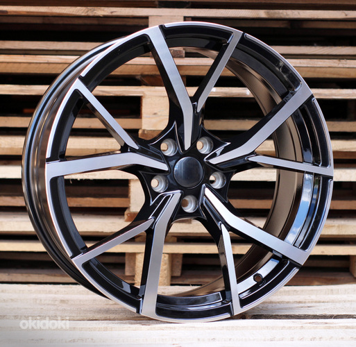 R19x8.5  5X112  ET  45  57.1  B5801  (IN5499)  Black Partial Polished (BP)  For VW  (P2)
