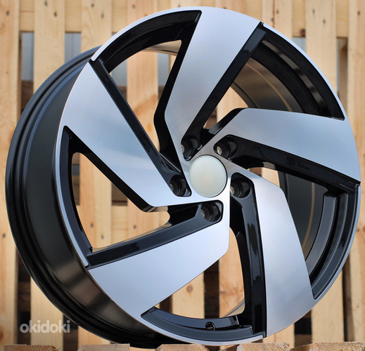 R18x7.5  5X112  ET  51  57.1  B5773  (XFE449)  Black Polished (MB)  For VW  (K4)  ((AKC 80 Eur))