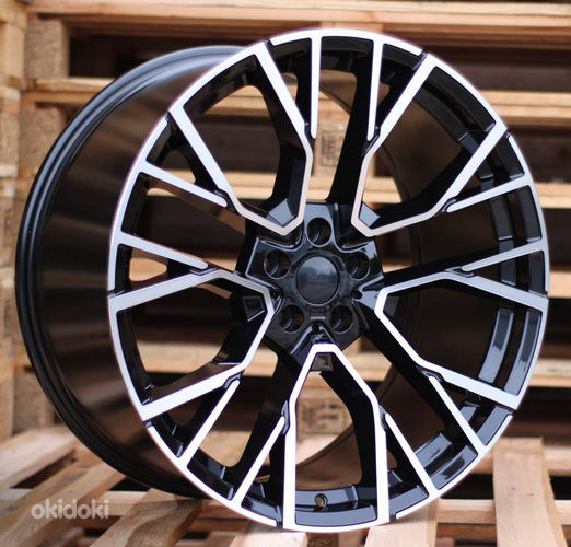 R22x9.5  5X112  ET  37  66.6  B5769  (IN5482)  Black Polished (MB)  For BMW  (A)  (Rear+Front)