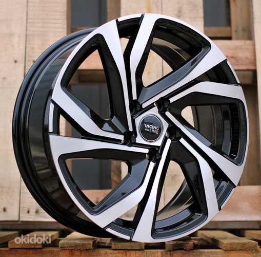 R15x6  5X114.3  ET  40  66.1  B5762  Black Polished (MB)  For RACIN  (D1)