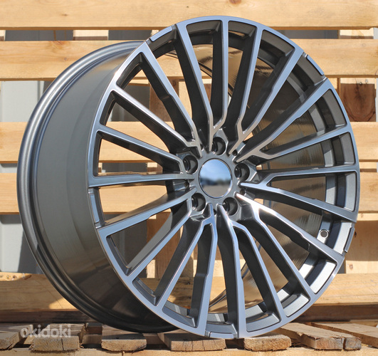 R20x8.5  5X112  ET  25  66.6  B5569  Grey Polished (MG)  For BMW  (P)  (Rear+Front)