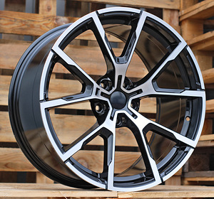 R20x8.5  5X112  ET  25  66.6  B5601  Black Polished (MB)  For BMW  (K4)  (Rear+Front) (1 foto / 1)