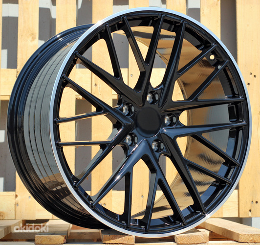 R21x9.5  5X130  ET  71  71.6  B5541  Black+Polished Lip (BLPL)  For PORCH  (M)  (Rear+Front)