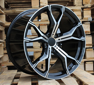 R20x10.5  5X112  ET  40  66.6  B5498  Black Polished+Powder Coating (MBPC)  For BMW  (P)  (Rear+Front) (1 foto / 1)