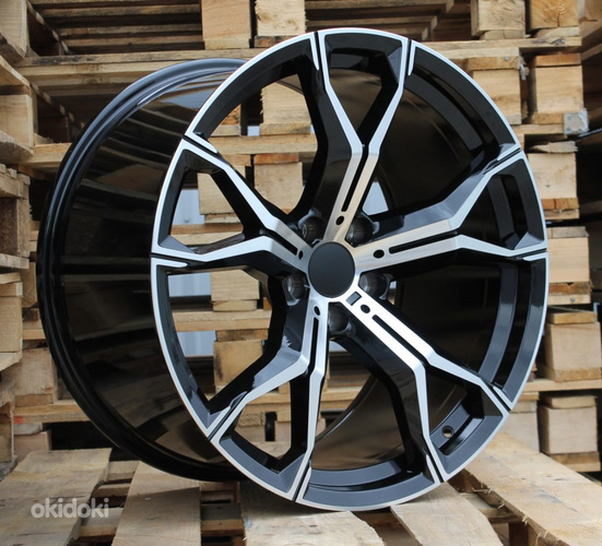 R20x10.5  5X112  ET  40  66.6  B5498  Black Polished+Powder Coating (MBPC)  For BMW  (P)  (Rear+Front)