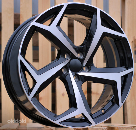 R18x7.5  5X100  ET  41  57.1  B5340  (IN5339)  Black Polished (MB)  For VW  (K7)