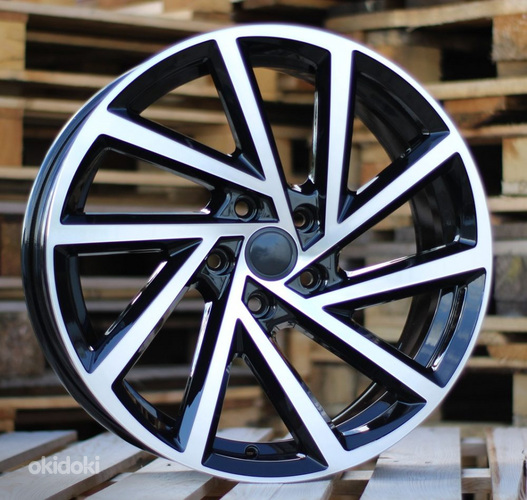 R17x7.5  5X112  ET  45  57.1  B5329  (A5466)  Black Polished (MB)  For VW  (P)