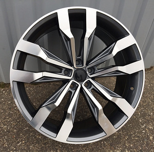 R19x8.5  5X112  ET  38  57.1  B5333  (FE185/BK5333)  Grey Polished (MG)  For VW  (P2) (1 foto / 1)